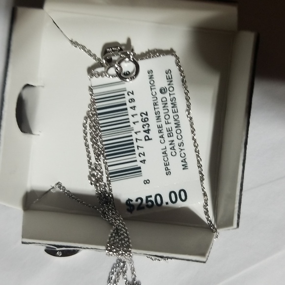 Macy's 14k gold over sterling silver and diamond moon and star necklace - Picture 7 of 10